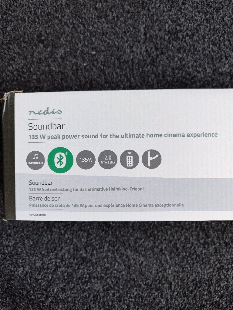 Nedis soundbar, Audio, Tv en Foto, Ophalen of Verzenden, Bluetooth, Nieuw