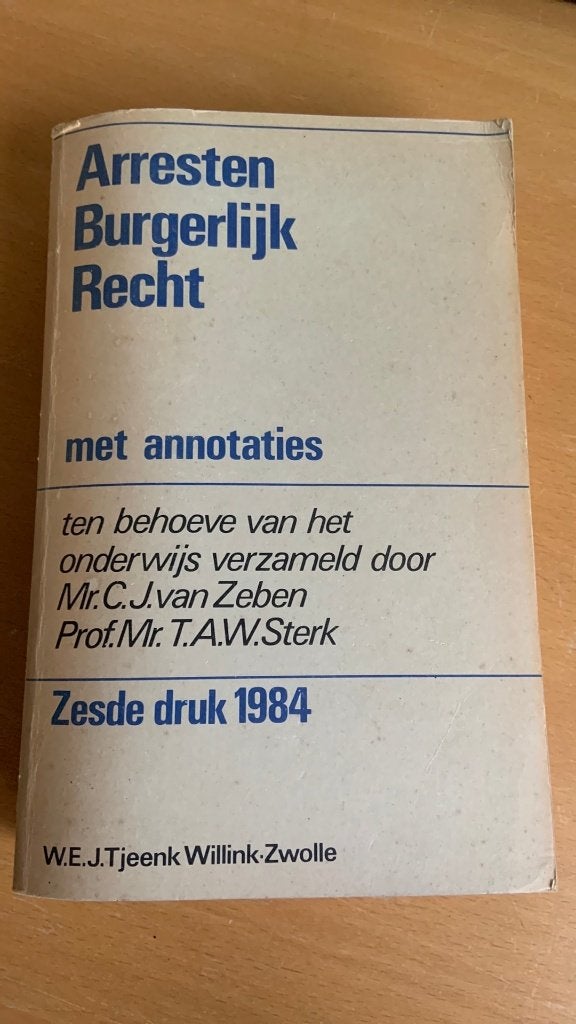 Arresten burgerlijk recht 1 met annotaties, Ophalen of Verzenden, Alpha, Zo goed als nieuw, HBO