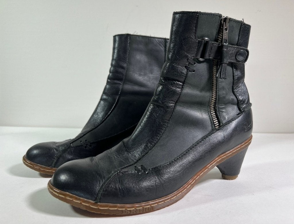 Elegante zwarte leren enkellaarsjes van Dr Martens - Maat 40, Kleding | Dames, Zwart, Lage of Enkellaarzen, Ophalen of Verzenden