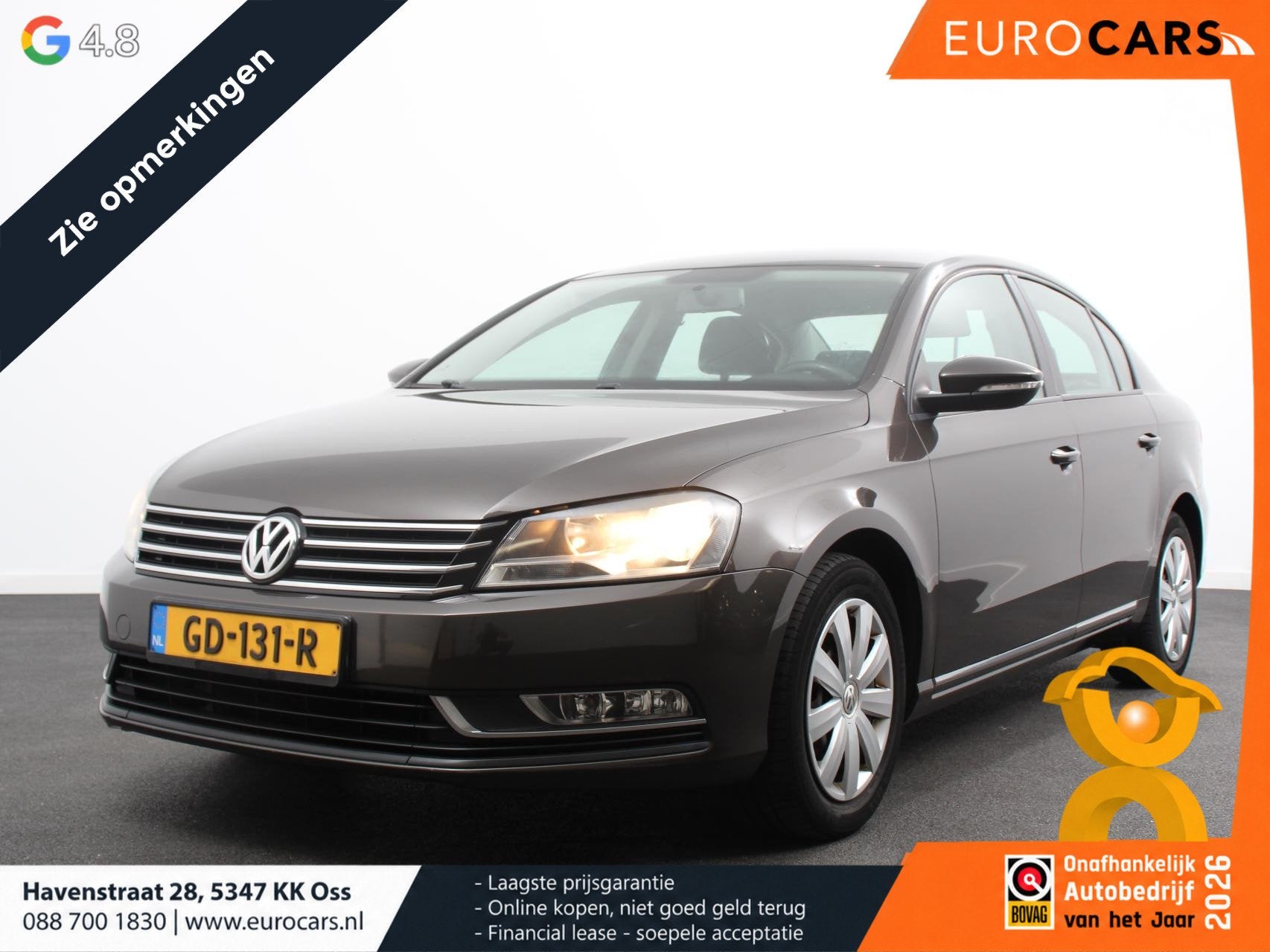 Volkswagen Passat 1.4 TSI Automaat Comfortline BlueMotion Ha, Auto's, Euro 5, Zwart, 4 cilinders, Bruin