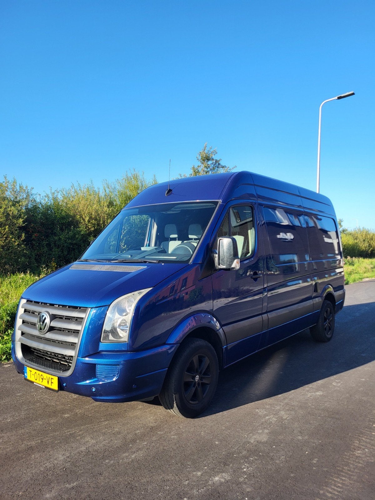 Volkswagen Crafter 2008 Blauw Camperkenteken, Auto's, 2000 kg, Blauw, Elektrische ramen, Origineel Nederlands