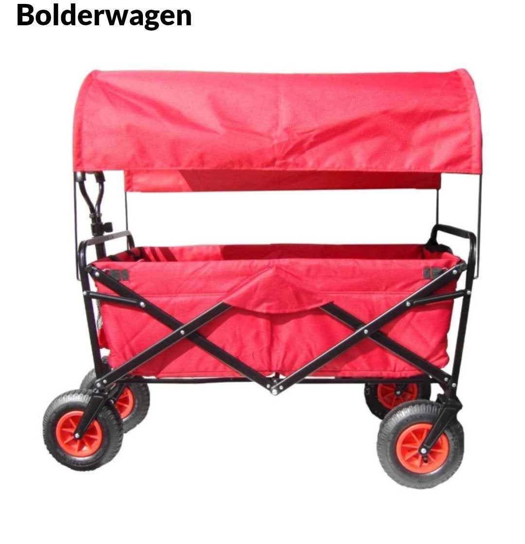 MacSports Sportswagon Opvouwbare Bolderkar met Huif - Rood, Ophalen of Verzenden, Opvouwbaar