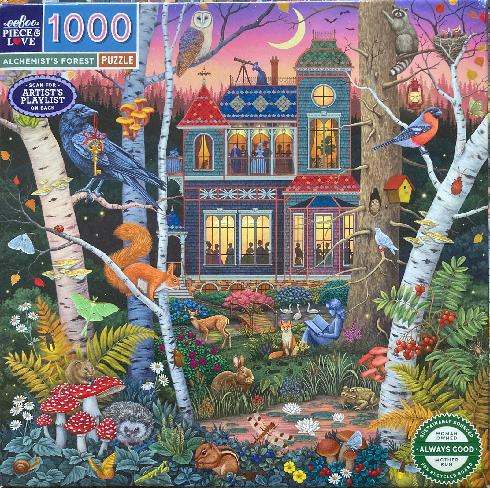 EeBoo 1000🧩 Alchemist’s Forest, Hobby en Vrije tijd, Denksport en Puzzels, Ophalen of Verzenden, 500 t/m 1500 stukjes, Zo goed als nieuw