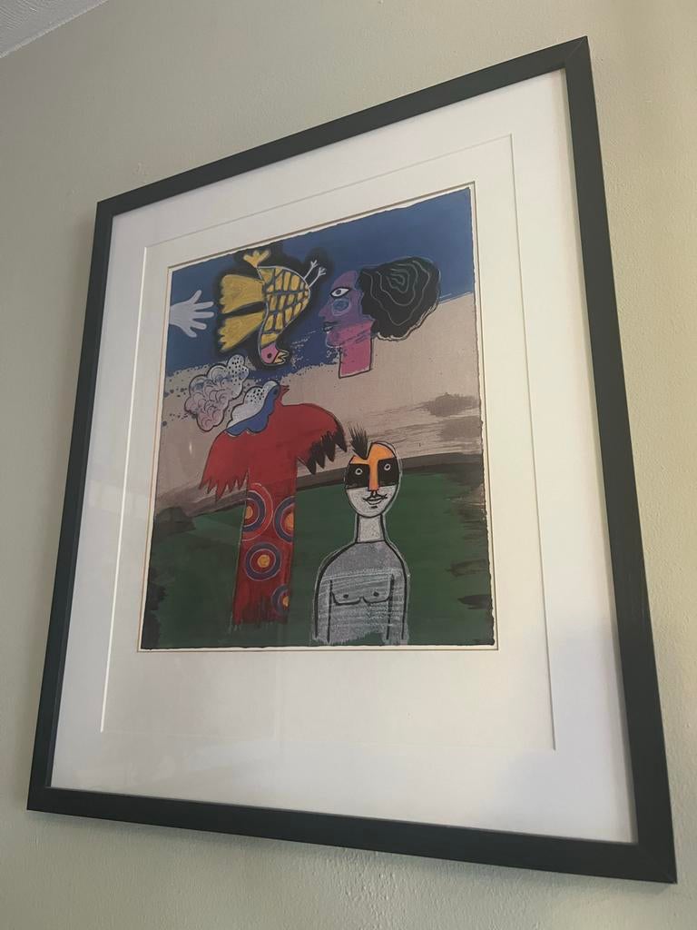 Corneille print - Kleurrijke kunstprint in lijst, Ophalen of Verzenden