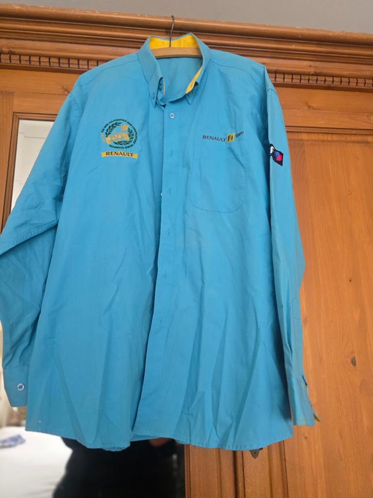 Renault F1 Team overhemd - XL, Kleding | Heren, Overhemden, Zo goed als nieuw, Halswijdte 43/44 (XL), Blauw, Ophalen of Verzenden