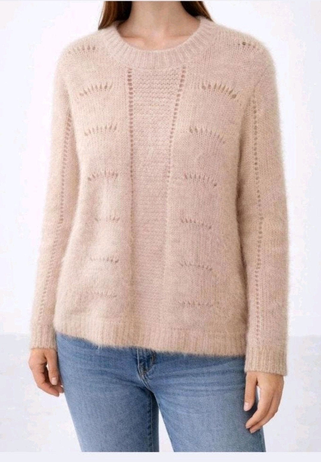 Loavies fluffy trui beige/crème maat S, Beige, Ophalen of Verzenden, Maat 36 (S), Loavies
