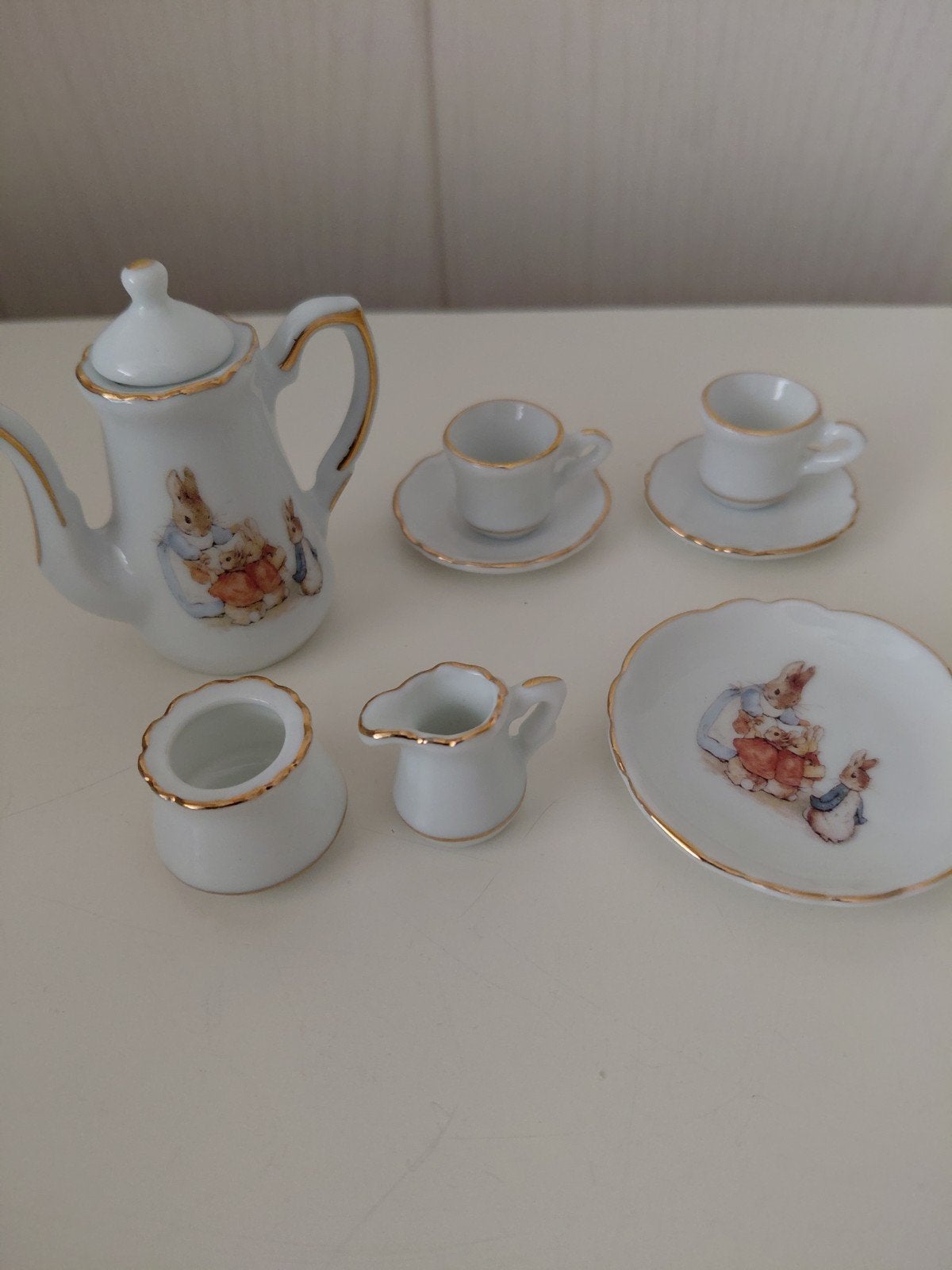 Reutter Porzellan Peter Rabbit Miniatuur Theeservies, Ophalen of Verzenden