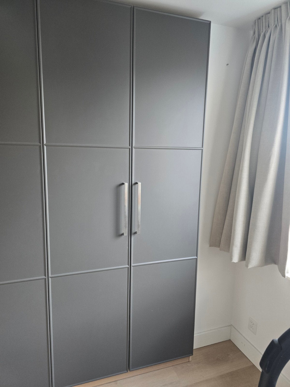 Kledingkast pax ikea met 2 deuren - Grijs-eiken, Ophalen, 200 cm of meer, 50 tot 100 cm, Modern