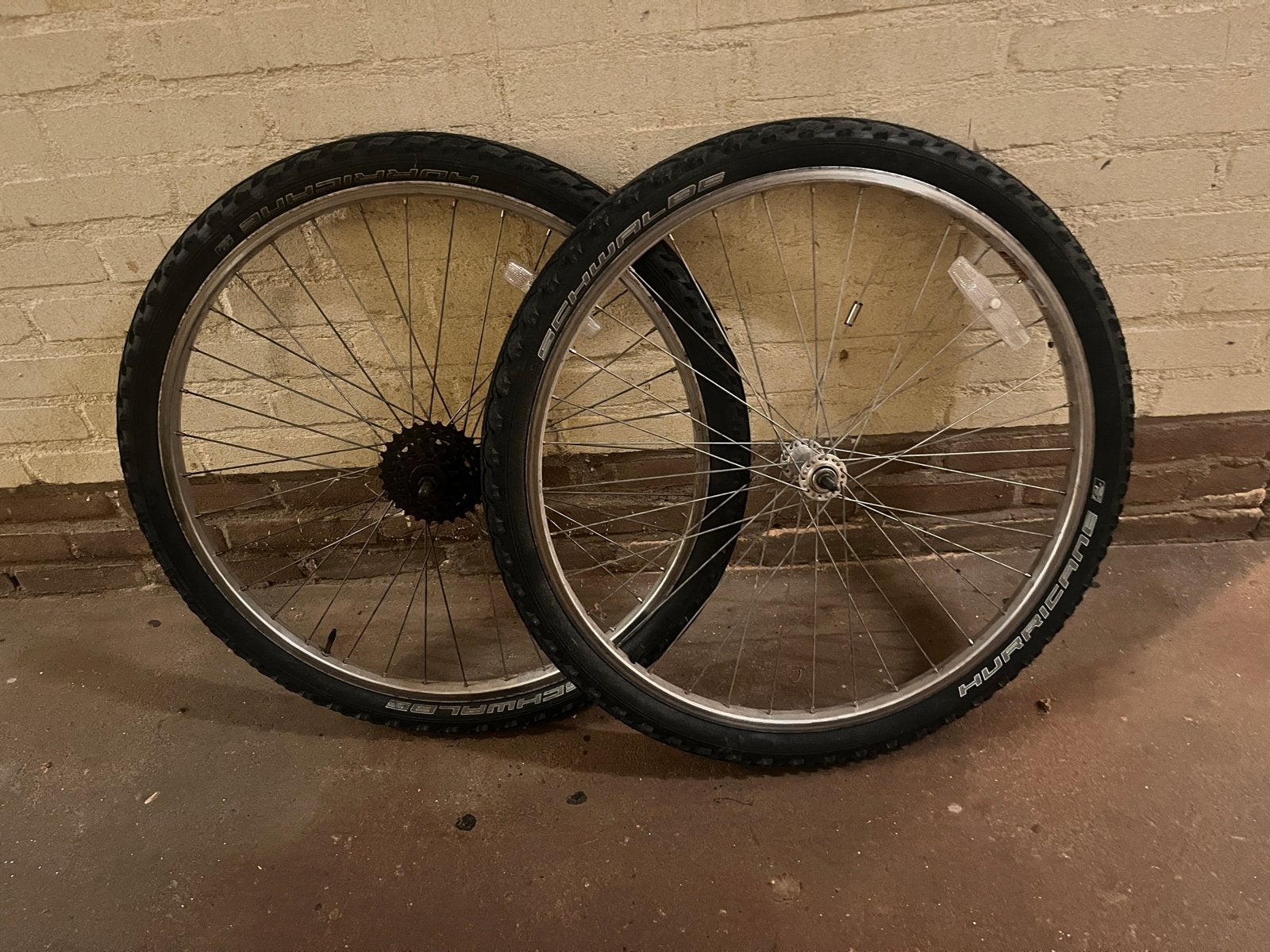 MTB Velgen 26 inch met Schwalbe Banden, Gebruikt, Aluminium, Mountainbike, Ophalen