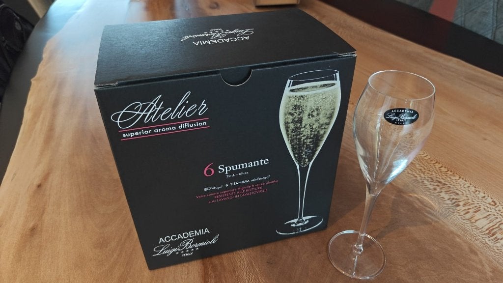 NIEUW: 12 luigi bormioli atelier champagneglas, Verzamelen, Ophalen, Nieuw, Overige typen