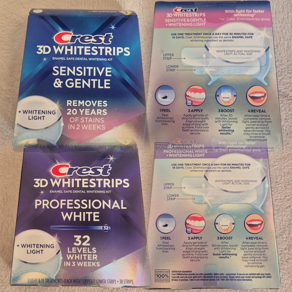 Crest 3D Whitestrips - Diverse soorten vanaf €20,-, Ophalen of Verzenden, Nieuw, Overige typen