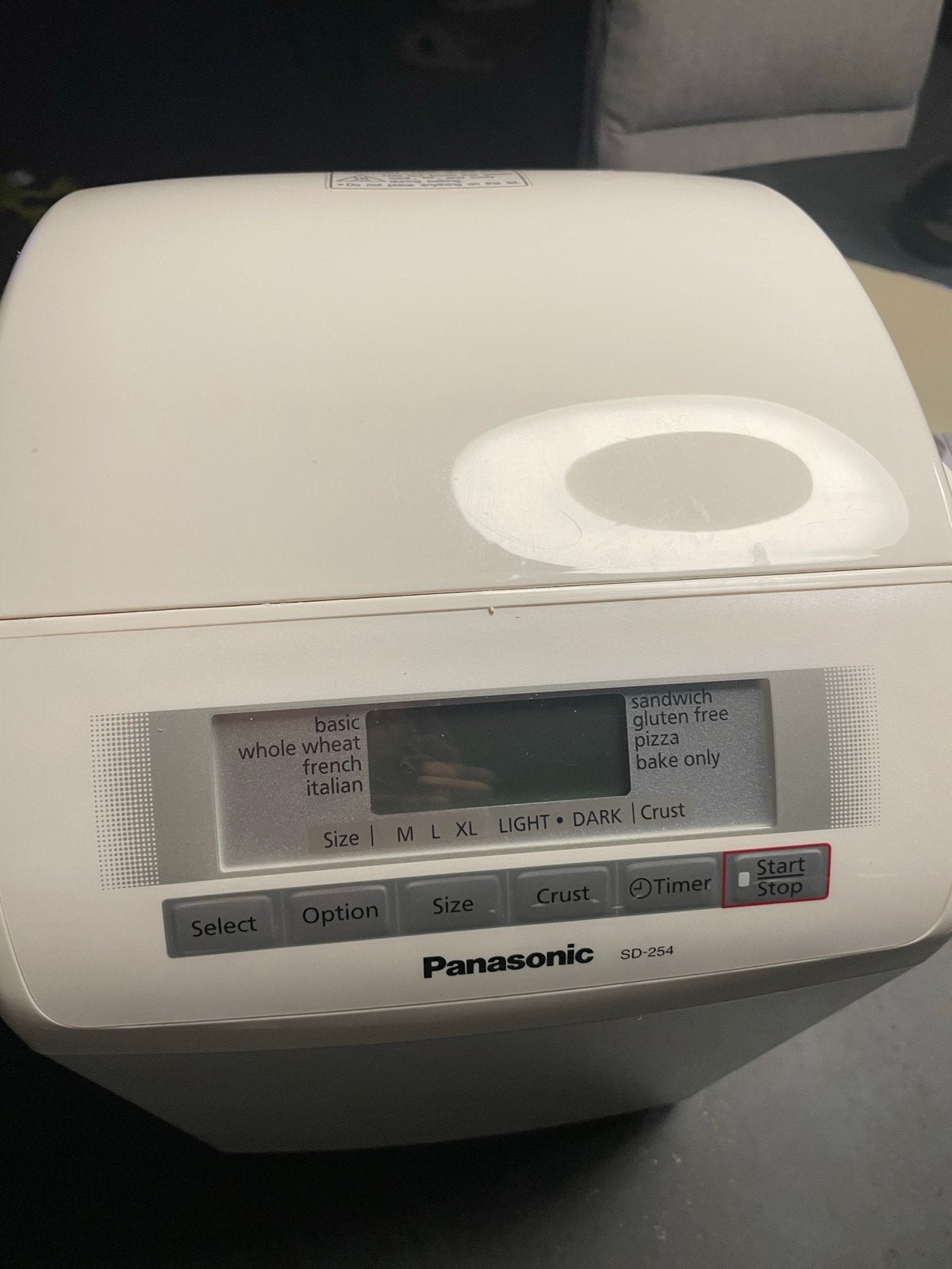 Panasonic SD-254 Broodbakmachine - Slechts 1x gebruikt, Met timer, Meer dan 10 programma's, 800 tot 1200 gram deeg, Ophalen of Verzenden
