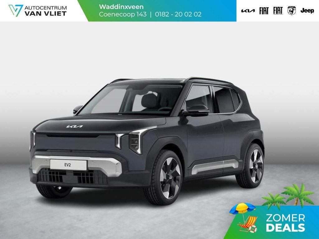 Kia EV2 Plus 42.2 kWh 5p. | Actieprijs * | Clima | Adapt. cr, Stof, Overige modellen, 493 cc, Zilver of Grijs