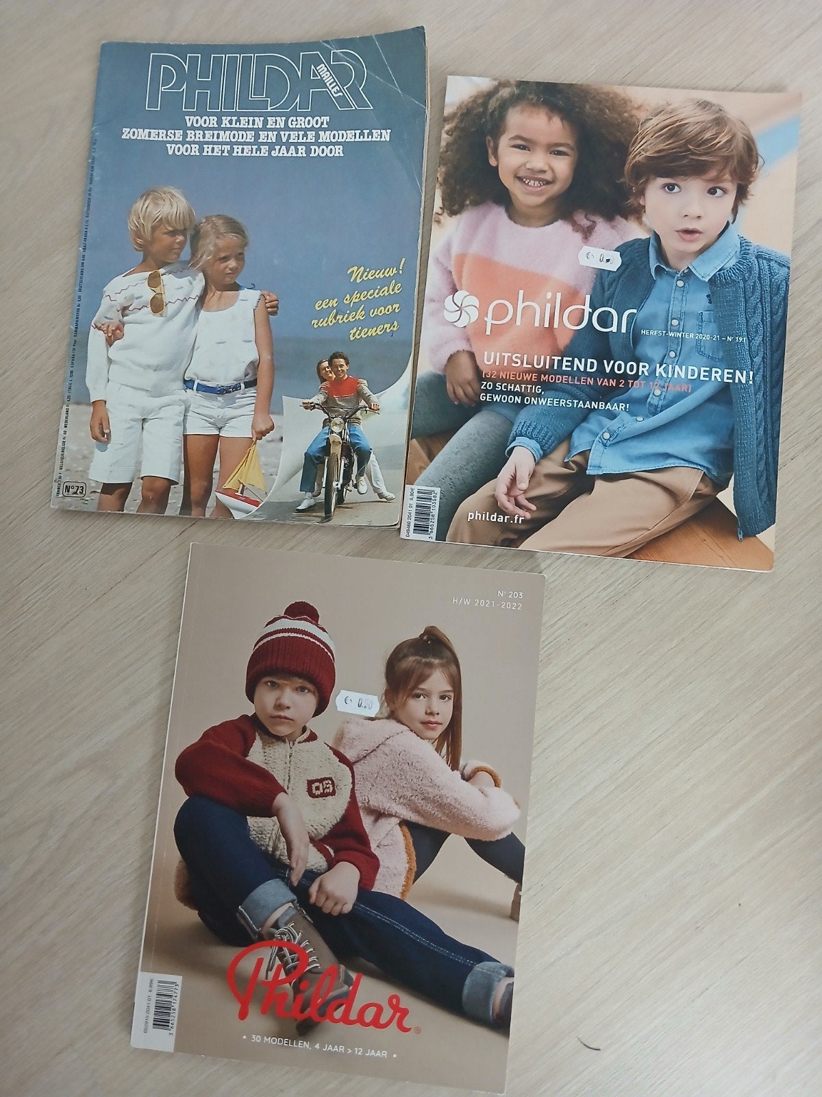 3x Phildar Breipatronen Boeken, Ophalen of Verzenden, Gebruikt, Breien, Patroon of Boek