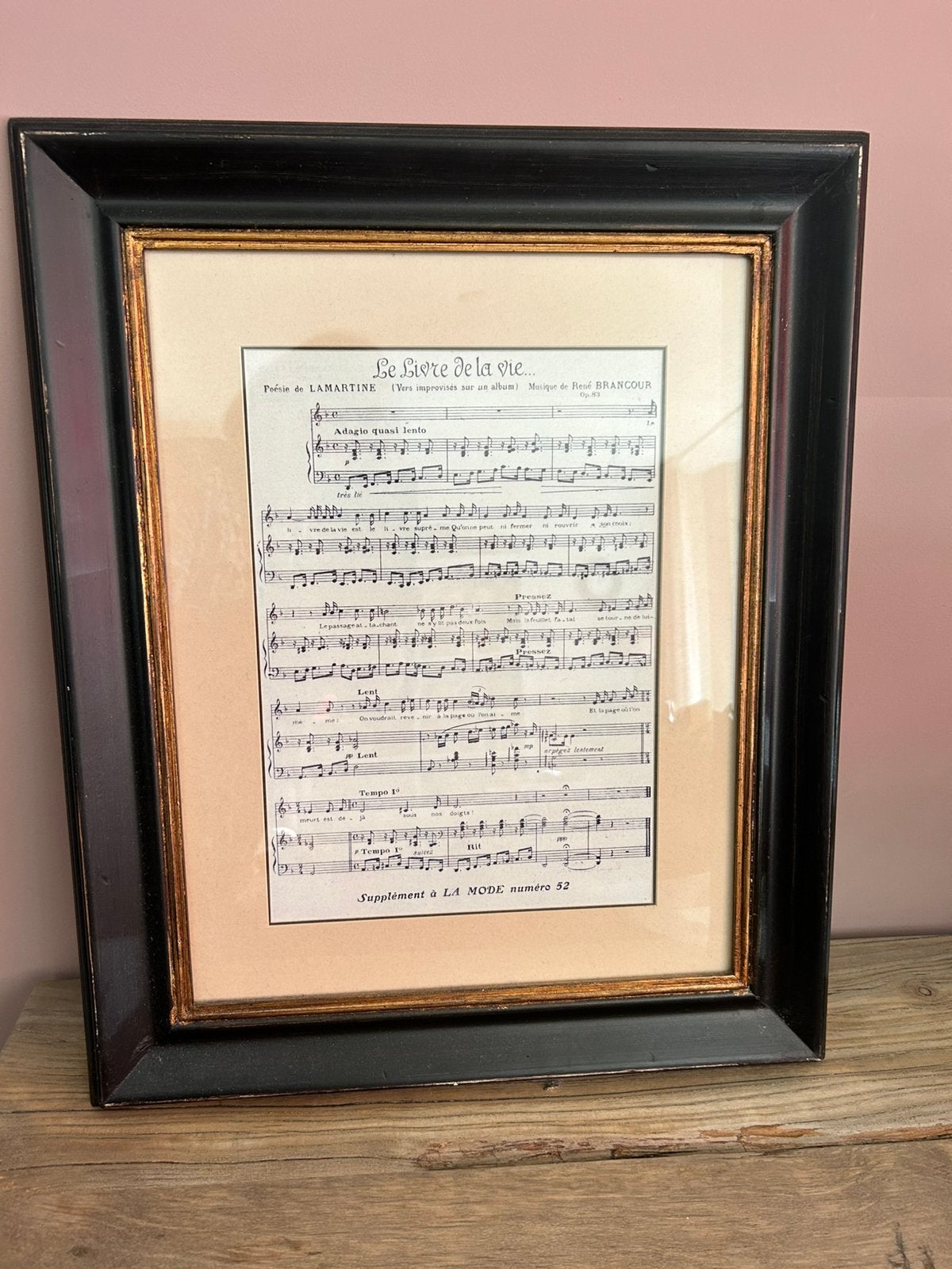 Le Livre de la Vie . Grote lijst met muziekstuk, Ophalen, Zo goed als nieuw