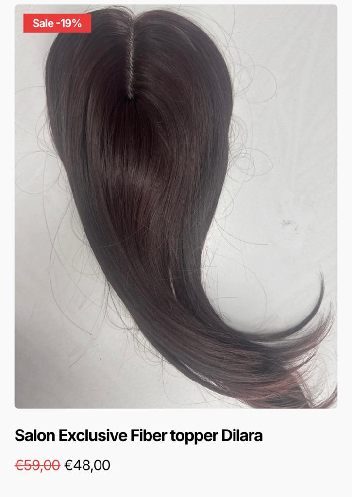 Haartopper Hairextensions Hair Topper donkerbruin fibrehair, Ophalen of Verzenden, Zo goed als nieuw, Pruik of Haarverlenging
