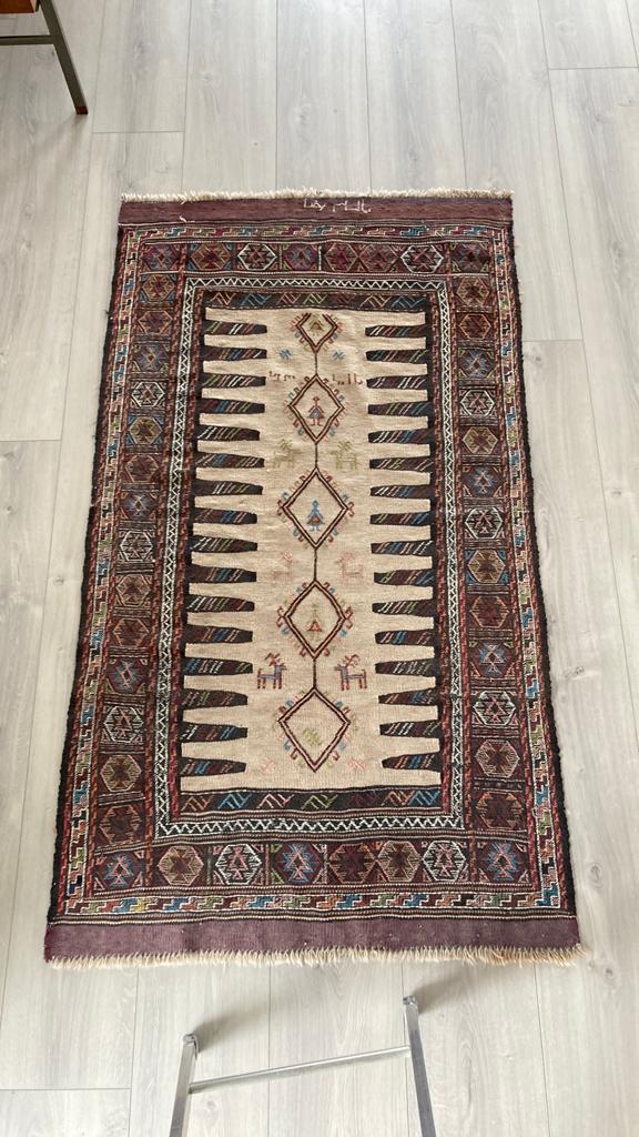 Vintage Sivas kelim, Zo goed als nieuw, 150 tot 200 cm, Rechthoekig, 50 tot 100 cm