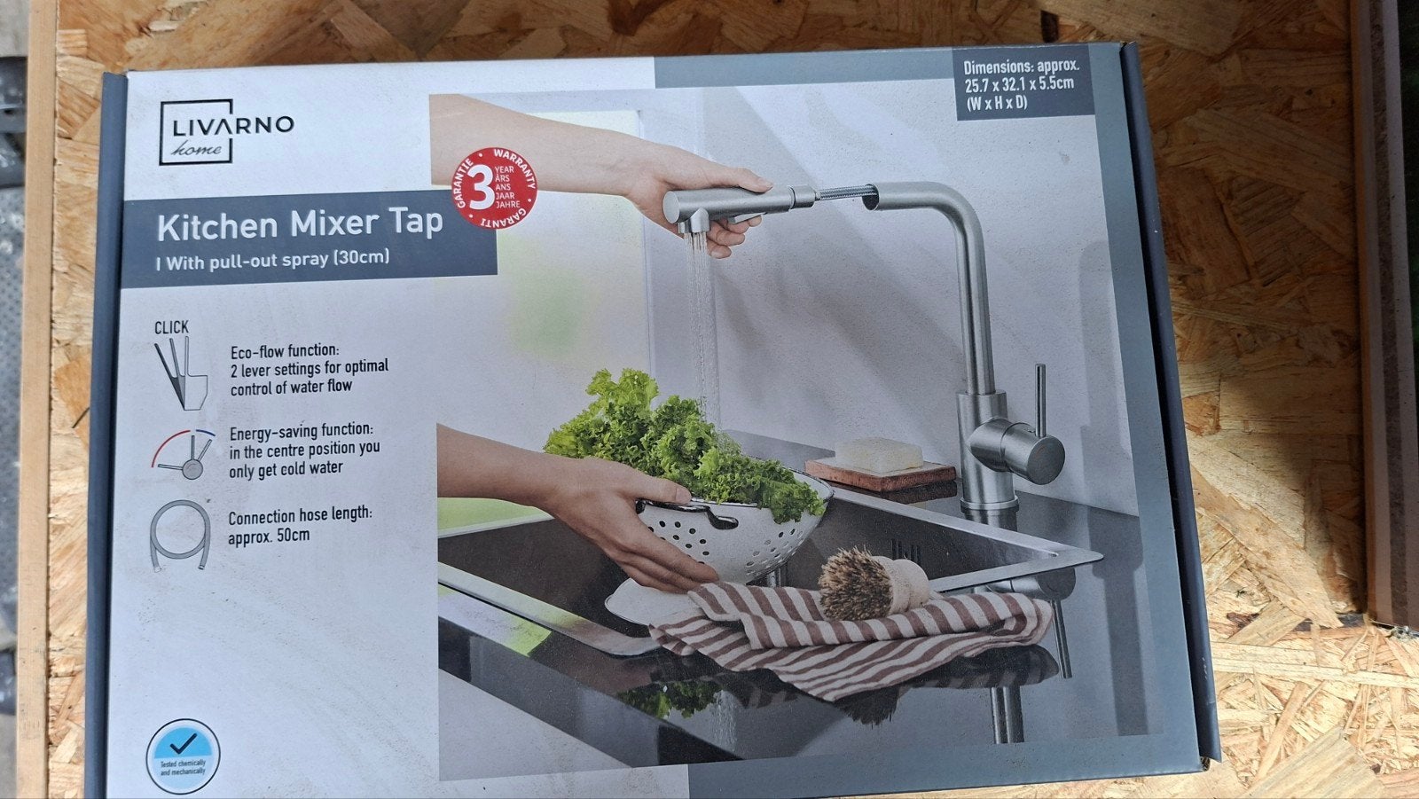 LIVARNO home Keukenmengkraan met uittrekbare sproeier, Overige typen, Ophalen of Verzenden, Metaal, Overige merken