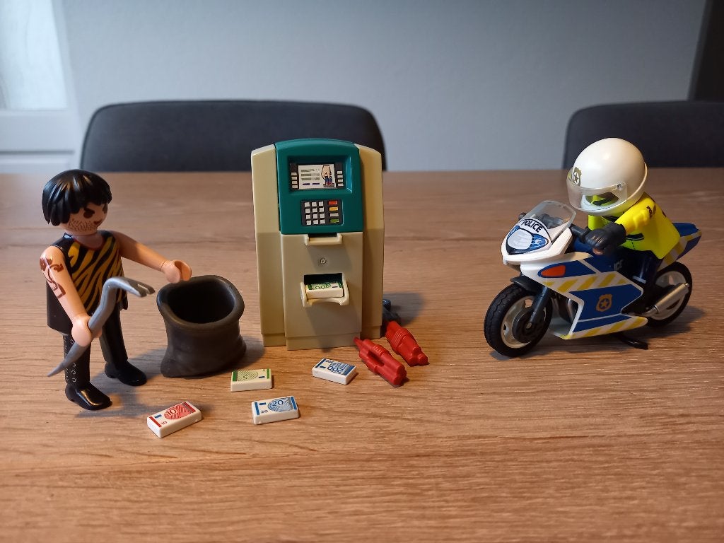 Playmobil Politie en dief met pinautomaat, Ophalen of Verzenden, Zo goed als nieuw