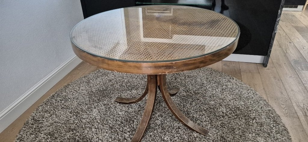 Vintage eettafel, Ophalen, Gebruikt, Glas, Vier personen