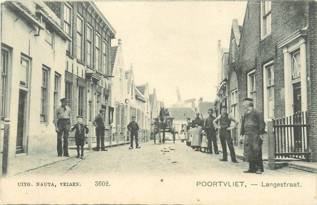 388-226-037 Poortvliet Langestraat, Verzamelen, Ansichtkaarten | Nederland, Verzenden, Voor 1920, Zeeland