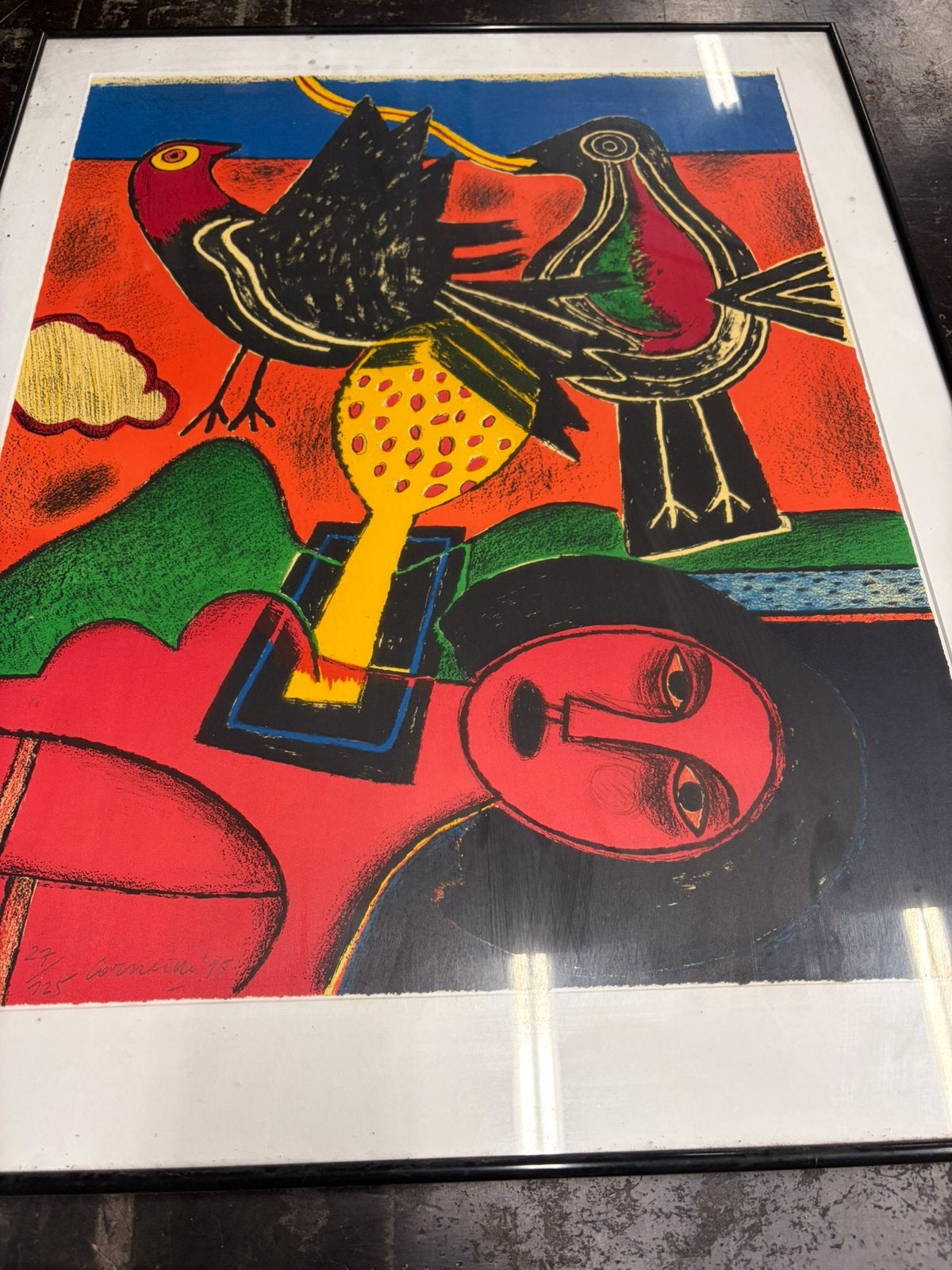 Corneille - Gesigneerde Zeefdruk '95 - Gelimiteerde Oplage, Antiek en Kunst, Gelimiteerde oplage, Ophalen of Verzenden, Zeefdruk