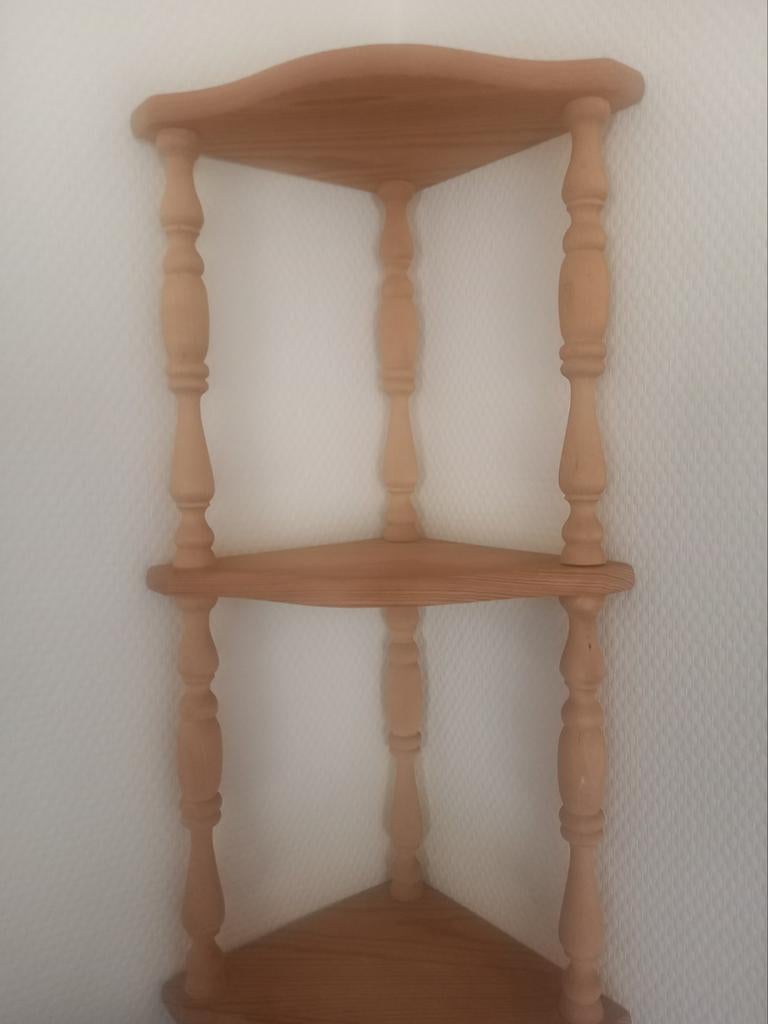 Klein houten Zweeds hoekrekje "Hylla" - 46 cm hoog, Ophalen of Verzenden, Gebruikt