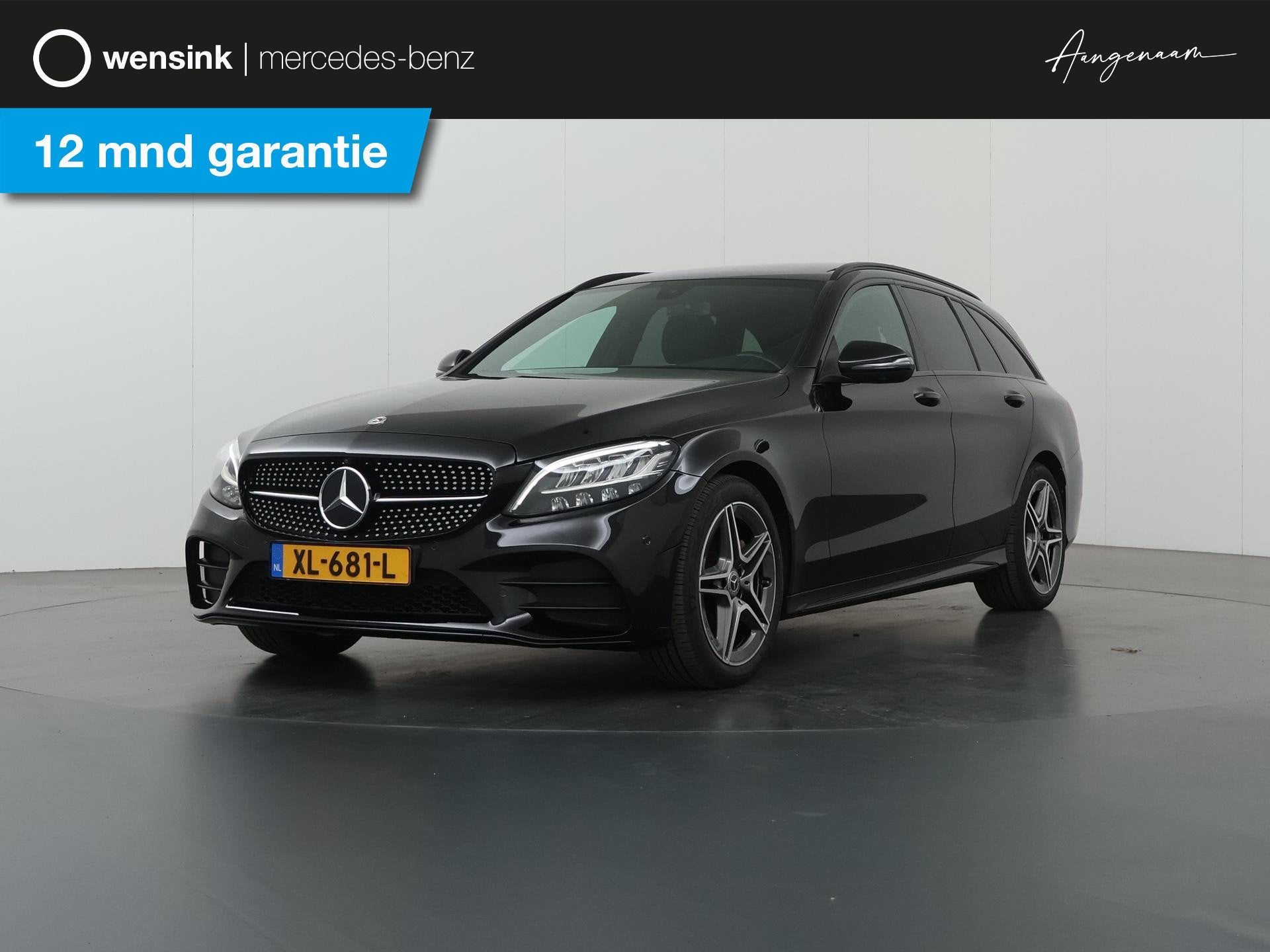 Mercedes-Benz C-klasse Estate 160 Business Solution | AMG |, Auto's, 129 pk, Leder en Stof, Zwart, C-Klasse