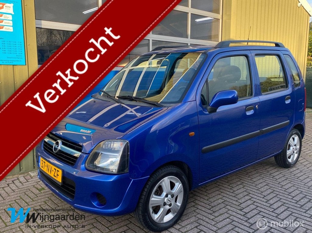Opel Agila 1.2-16V Maxx|Keurige auto|1e Eigenaar|41.904 KM|, Voorwielaandrijving, Stof, Zwart, Blauw