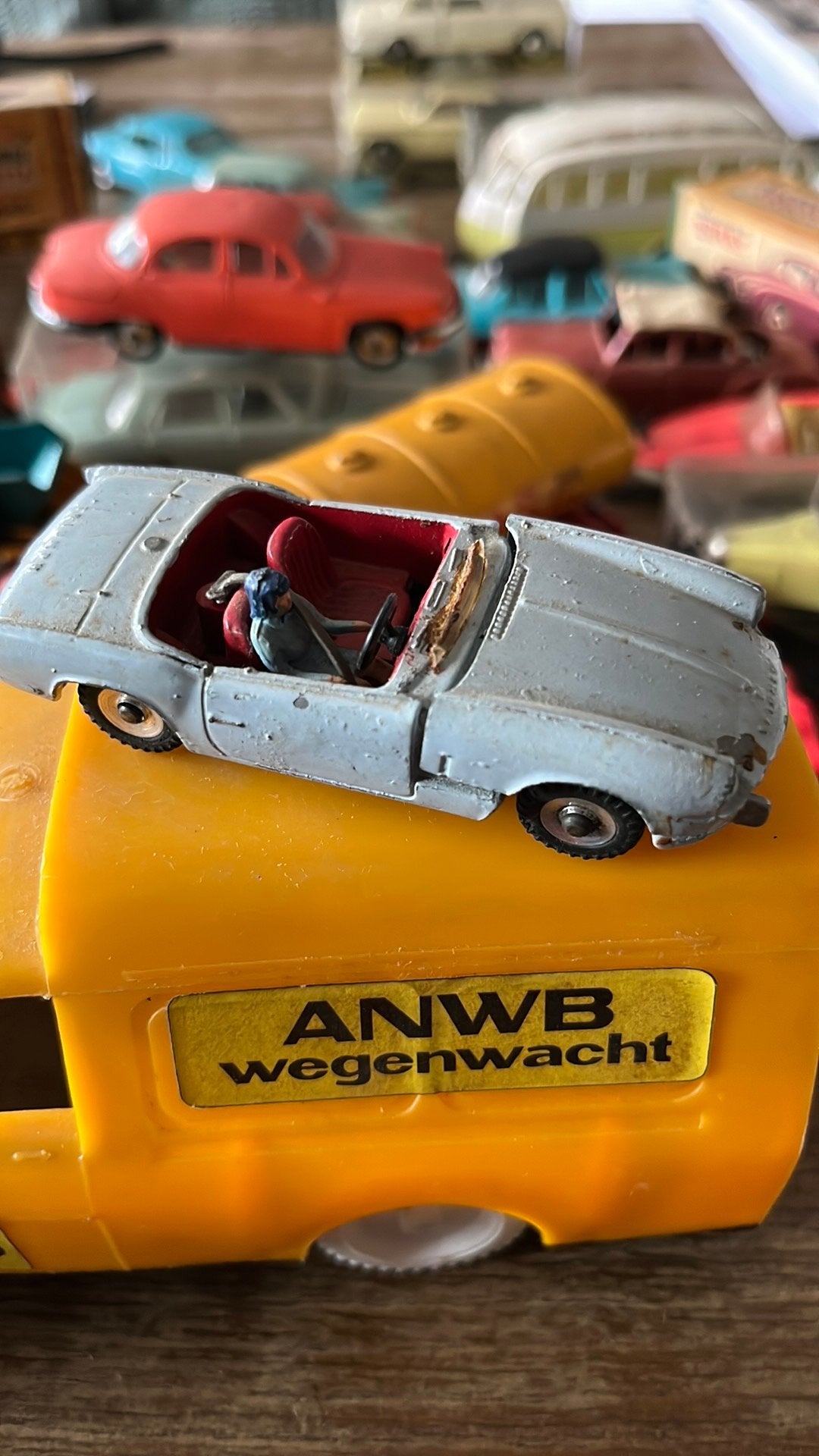 Dinky Toys nr. 114, Triumph Spitfire in bespeelde staat, Ophalen of Verzenden, Zo goed als nieuw, Auto, Dinky Toys