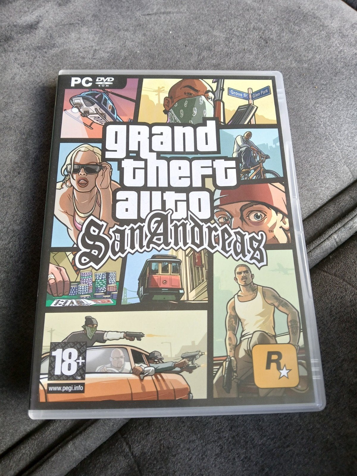 Grand Theft Auto San Andreas PC DVD-ROM, Avontuur en Actie, Gebruikt, Vanaf 18 jaar, 1 speler