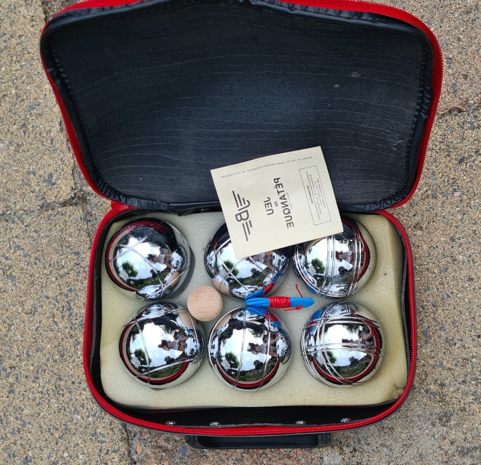 Petanque set met 6 ballen en draagtas, Ophalen of Verzenden, Gebruikt