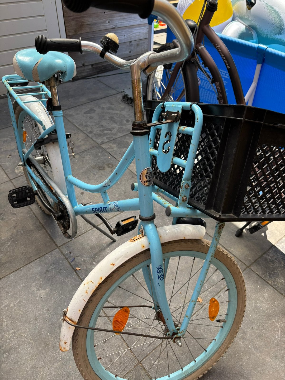 Meisjesfiets 22 inch blauw, Ophalen of Verzenden, Gebruikt
