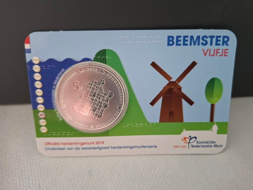 Beemster Vijfje 2019 - Officiële herdenkingsmunt, Verzenden, Koningin Beatrix, Overige waardes, Losse munt