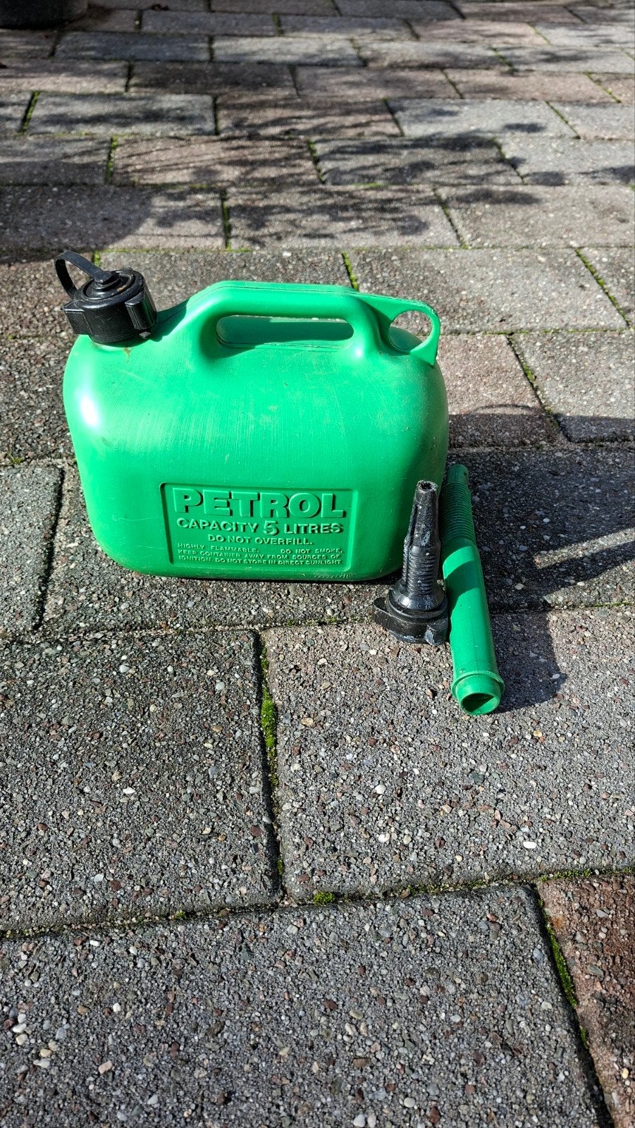 Groene Plastic Benzine Jerrycan 5 Liter, Ophalen
