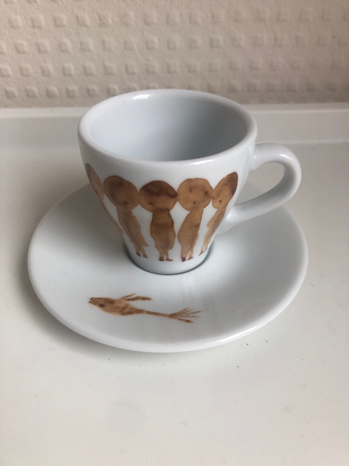 Espressokopje met schotel - Hoshyar Rasheed, Ophalen of Verzenden