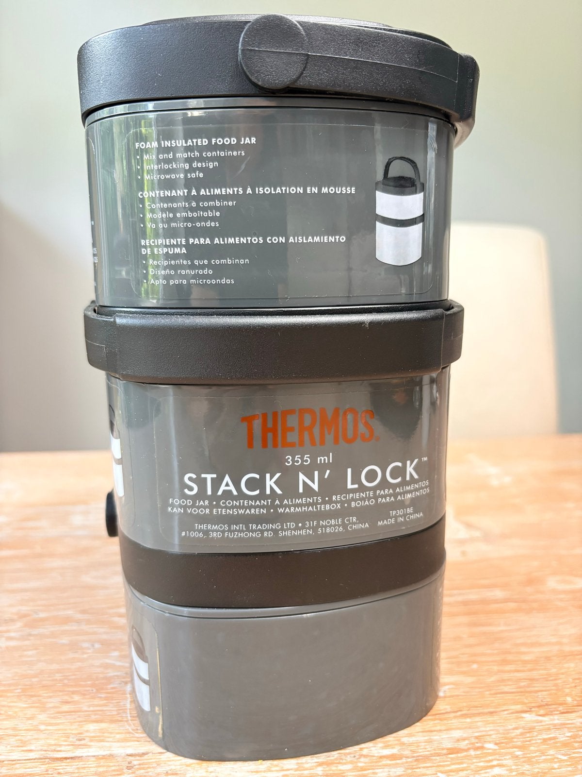 3x Thermos Stack N' Lock Geïsoleerde Voedselpot - 355 ml, Overige typen, Kunststof, Ophalen of Verzenden, Zo goed als nieuw