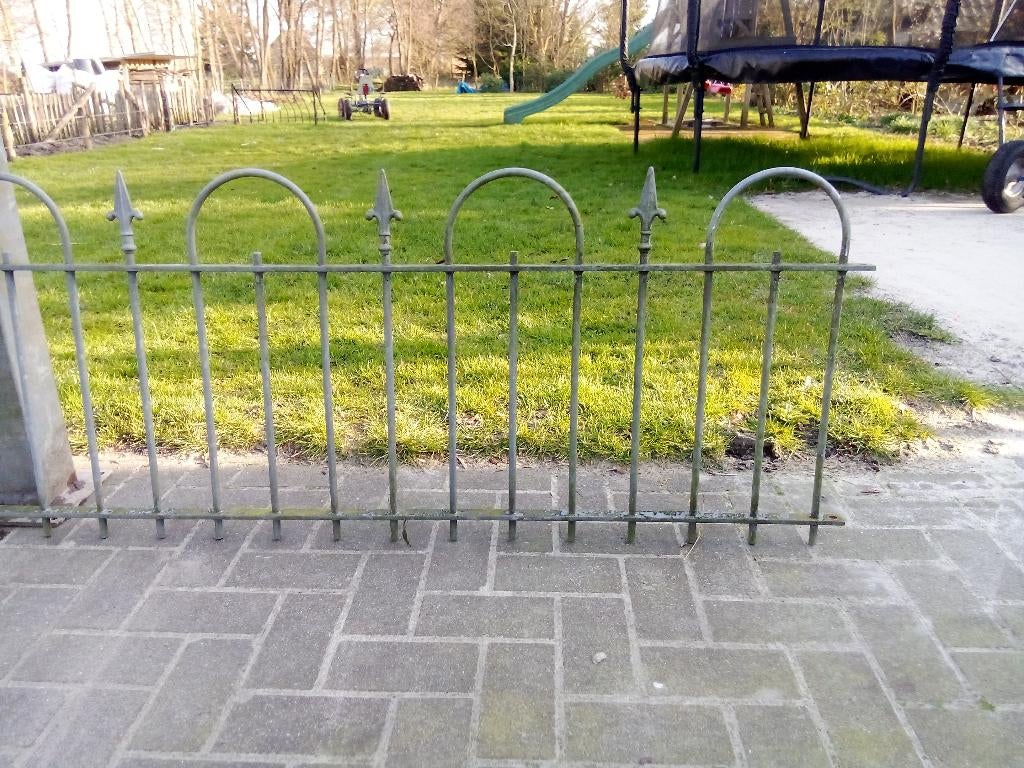 Sierhekwerk verzinkt met bijpassende poort, Ophalen, Met poort, Gebruikt, Sierhekwerk