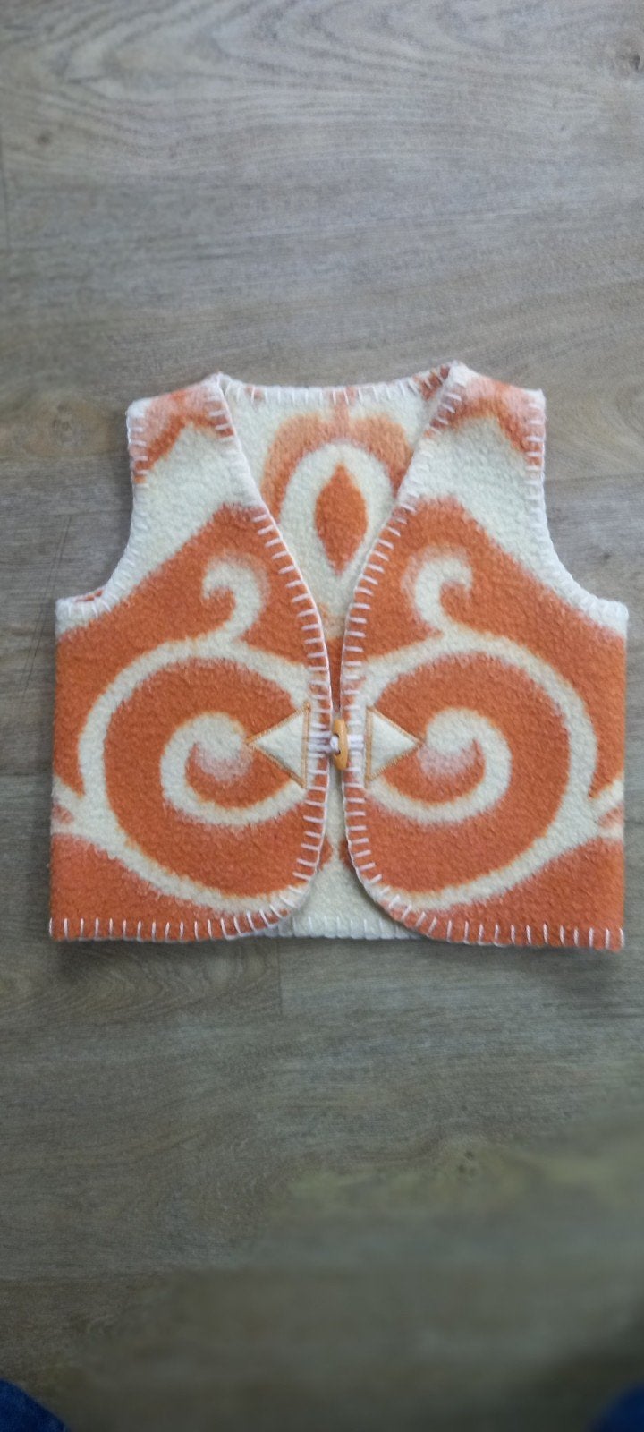 Handgemaakte wollen bodywarmer - Maat 104/110, Kinderen en Baby's, Jongen of Meisje, Handgemaakt, Ophalen of Verzenden, Overige typen