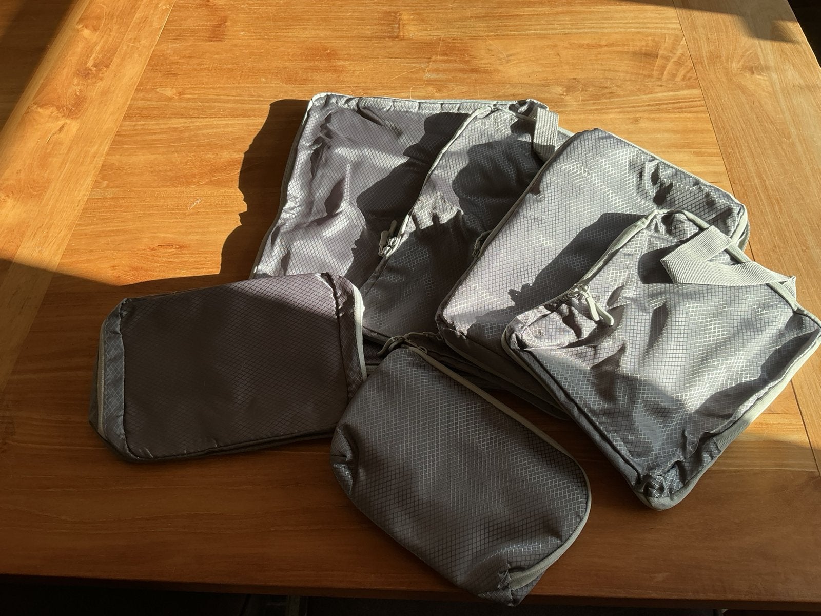Koffer organisers - packing cubes - complete set van 6 items, Ophalen of Verzenden, Nieuw, Grijs, 30 cm of meer