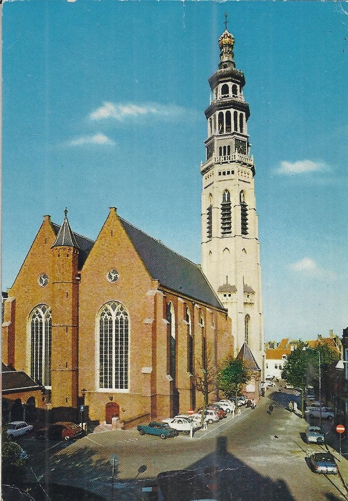 A402 Gelopen ansichtkaart lange Jan Middelburg, Ophalen of Verzenden, 1940 tot 1960, Gelopen, Klederdracht