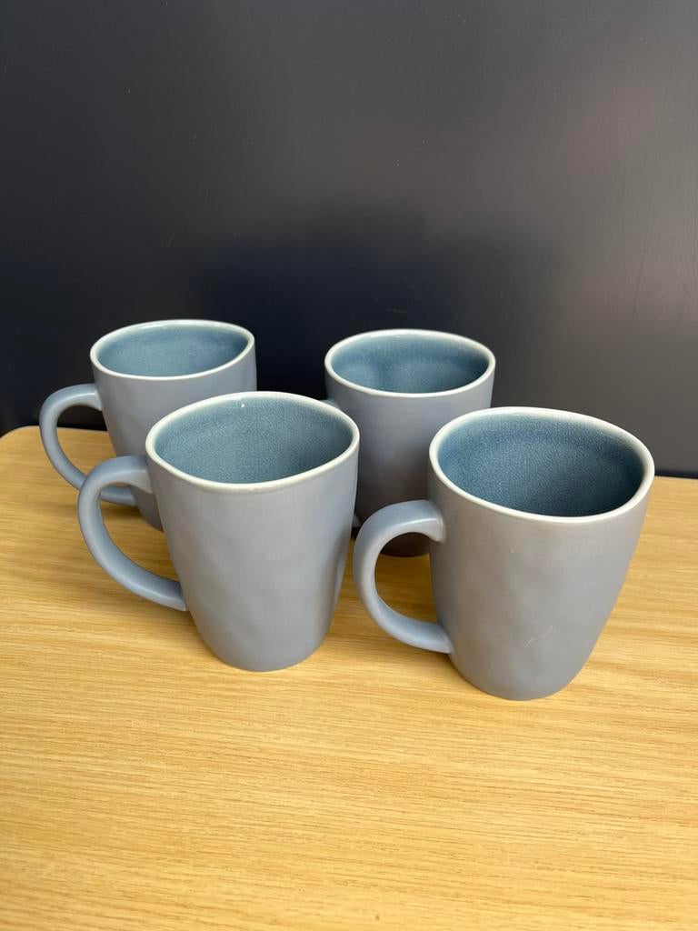 Jewel koffiemokken set van 4, Huis en Inrichting, Keuken | Servies, Keramiek, Ophalen of Verzenden, Zo goed als nieuw, Overige stijlen