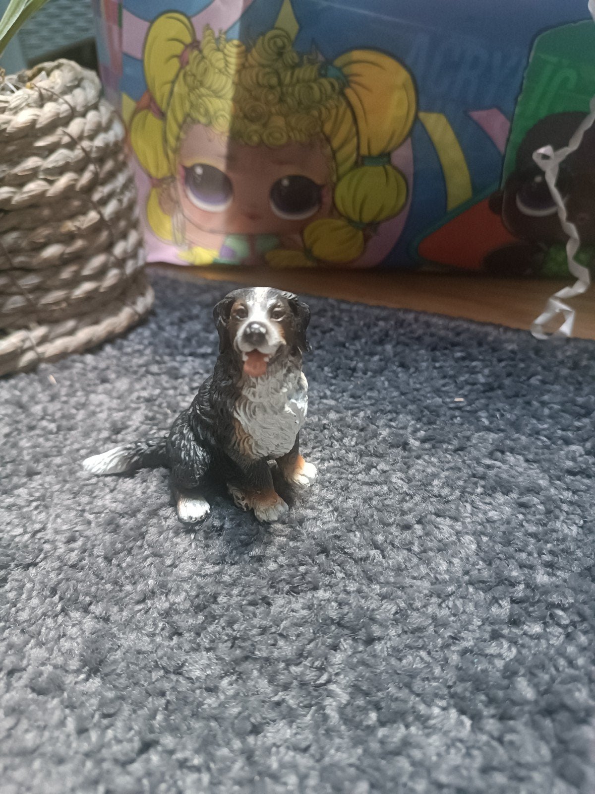 Schleich Berner Sennenhond puppy 1996 - Vintage speelgoed, Ophalen of Verzenden, Zo goed als nieuw, Hond of Kat, Beeldje of Figuurtje