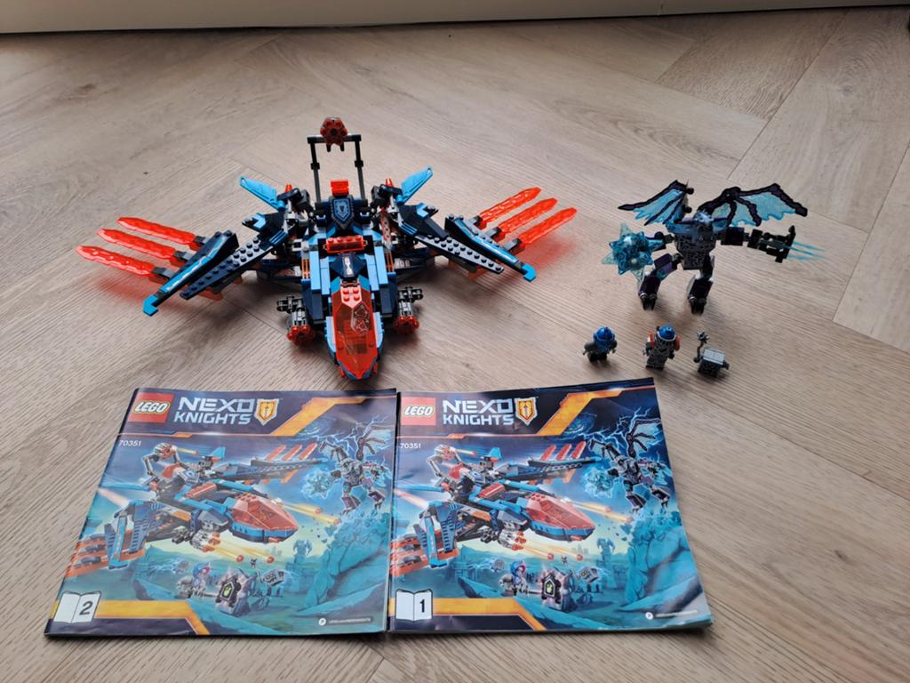 LEGO Nexo Knights 70351 Clay's Falcon Fighter Blaster, Compleet, Lego, Ophalen of Verzenden, Zo goed als nieuw