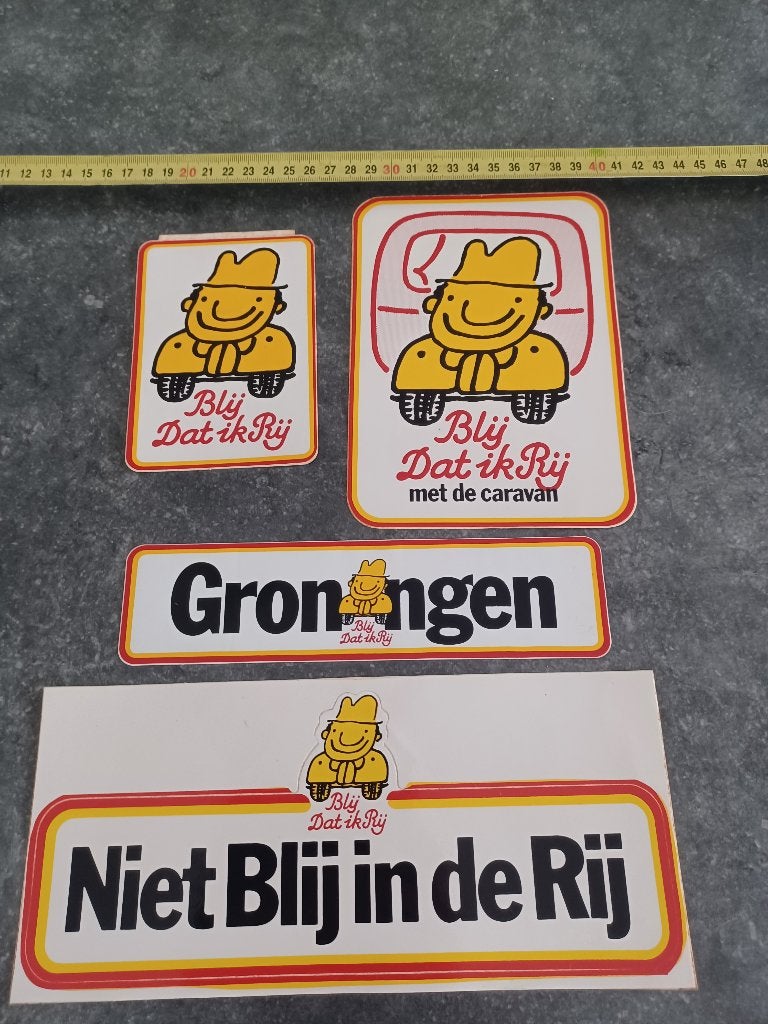 Stickers blij dat ik rij, Ophalen of Verzenden