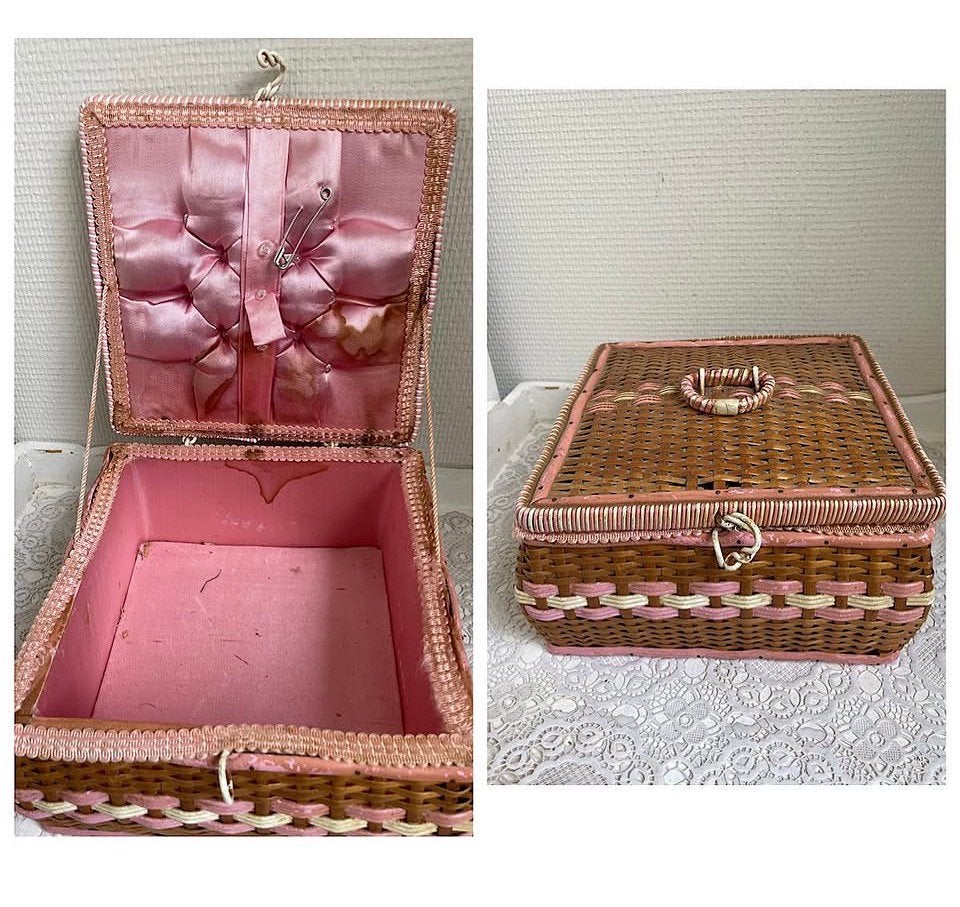 Brocante naaidoosje, Hobby en Vrije tijd, Naaien en Fournituren, Ophalen of Verzenden, Gebruikt