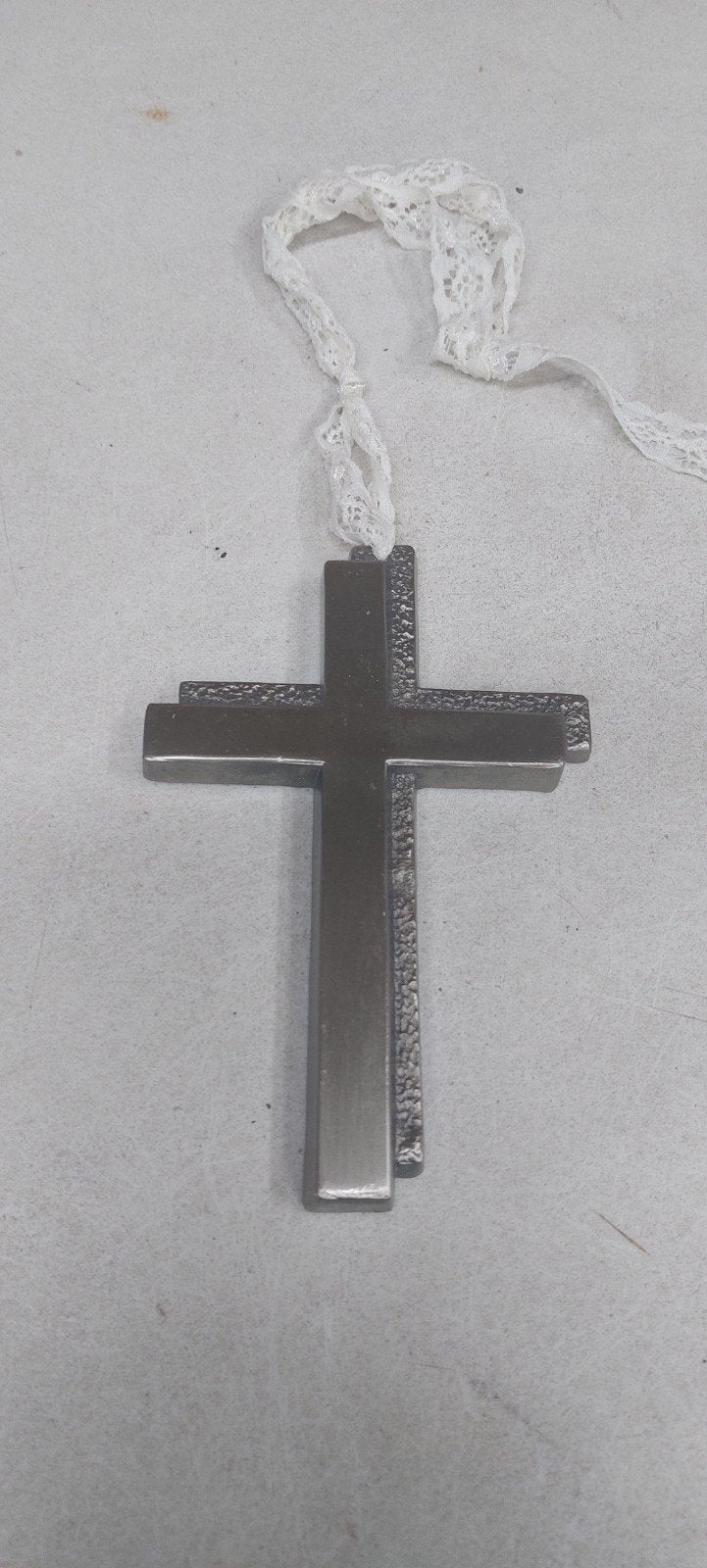 Vintage metal kruis - Fragametal België, Antiek en Kunst, Antiek | Religie, Ophalen of Verzenden