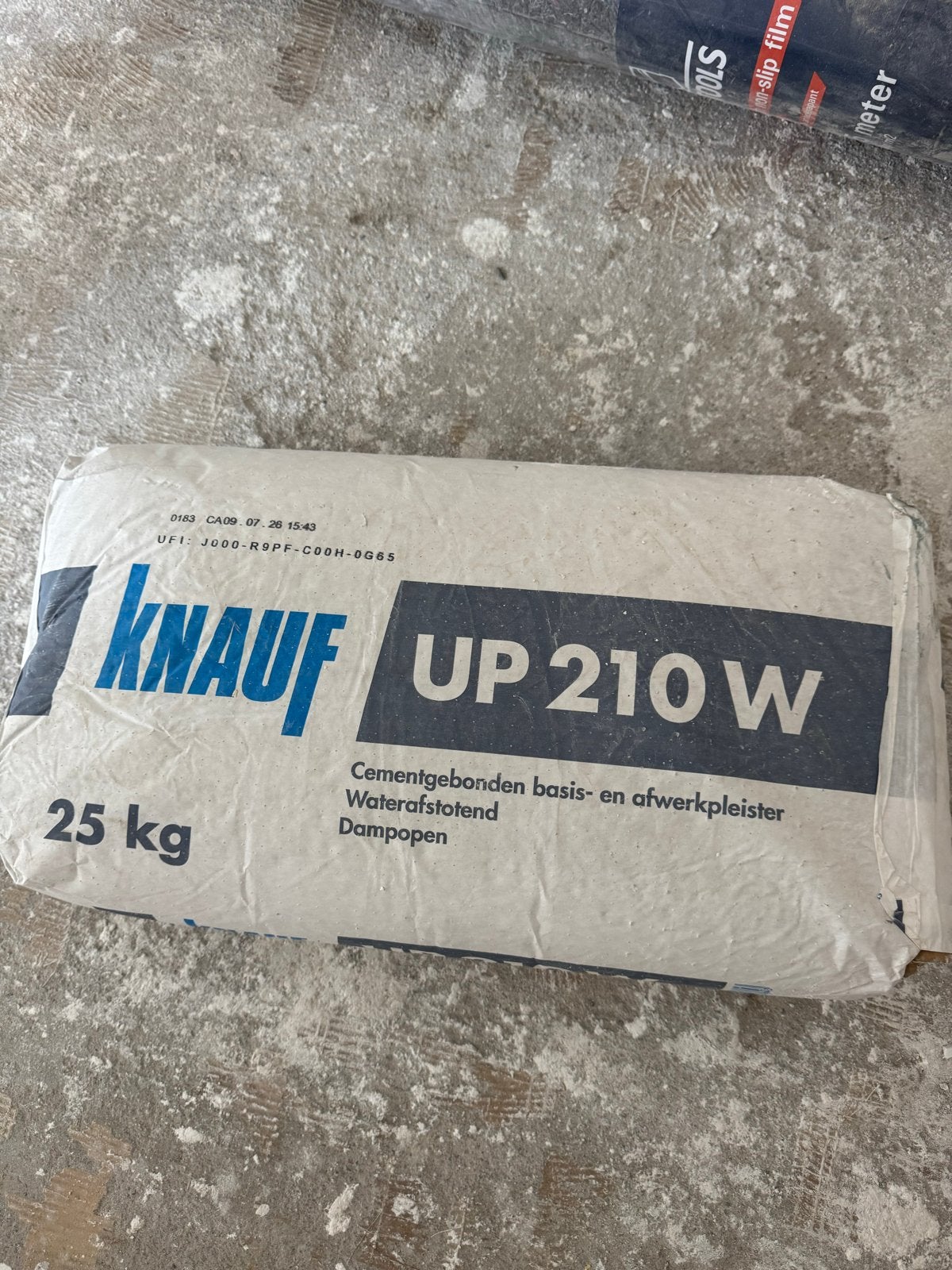 Knauf UP 210 W Cementgebonden Pleister 25 kg, Ophalen, Nieuw, Overige typen