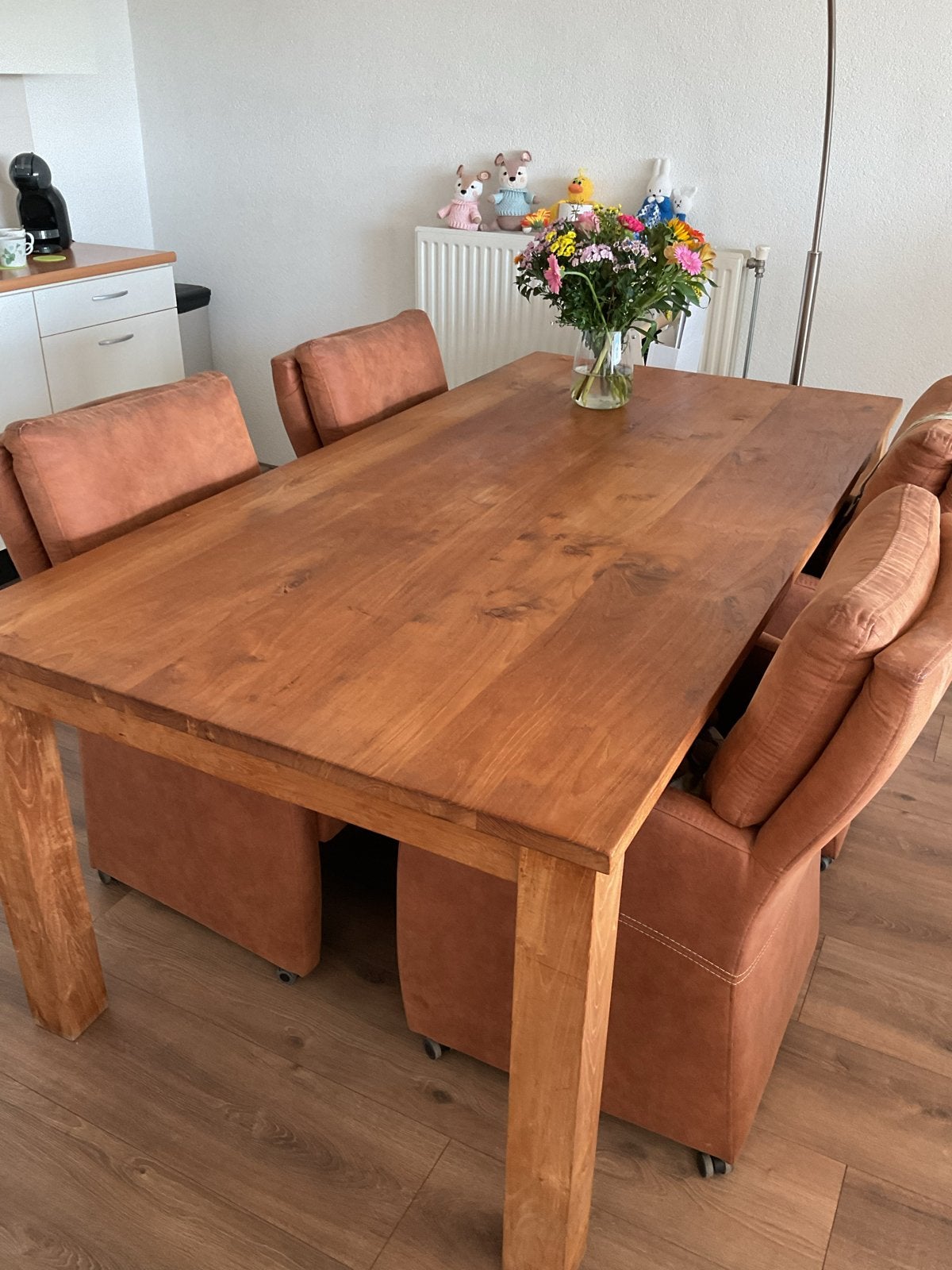 Massieve houten eettafel 100x200 cm, Huis en Inrichting, Ophalen, Gebruikt, 50 tot 100 cm, Vijf personen of meer