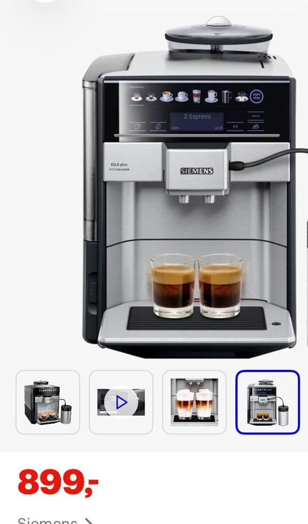 Siemens eq6 plus s100 met lage tellerstand! Zo goed als new!, Witgoed en Apparatuur, Koffiezetapparaten, Ophalen of Verzenden